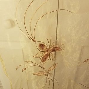 JCPenney 2 sheers with embroidered flowers 39/82